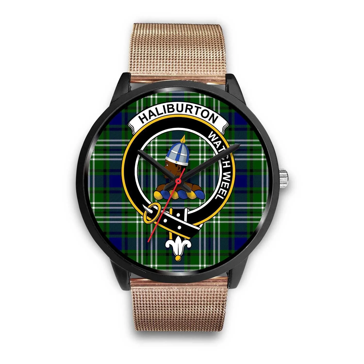 Haliburton Clan Badge Tartan Black Watch