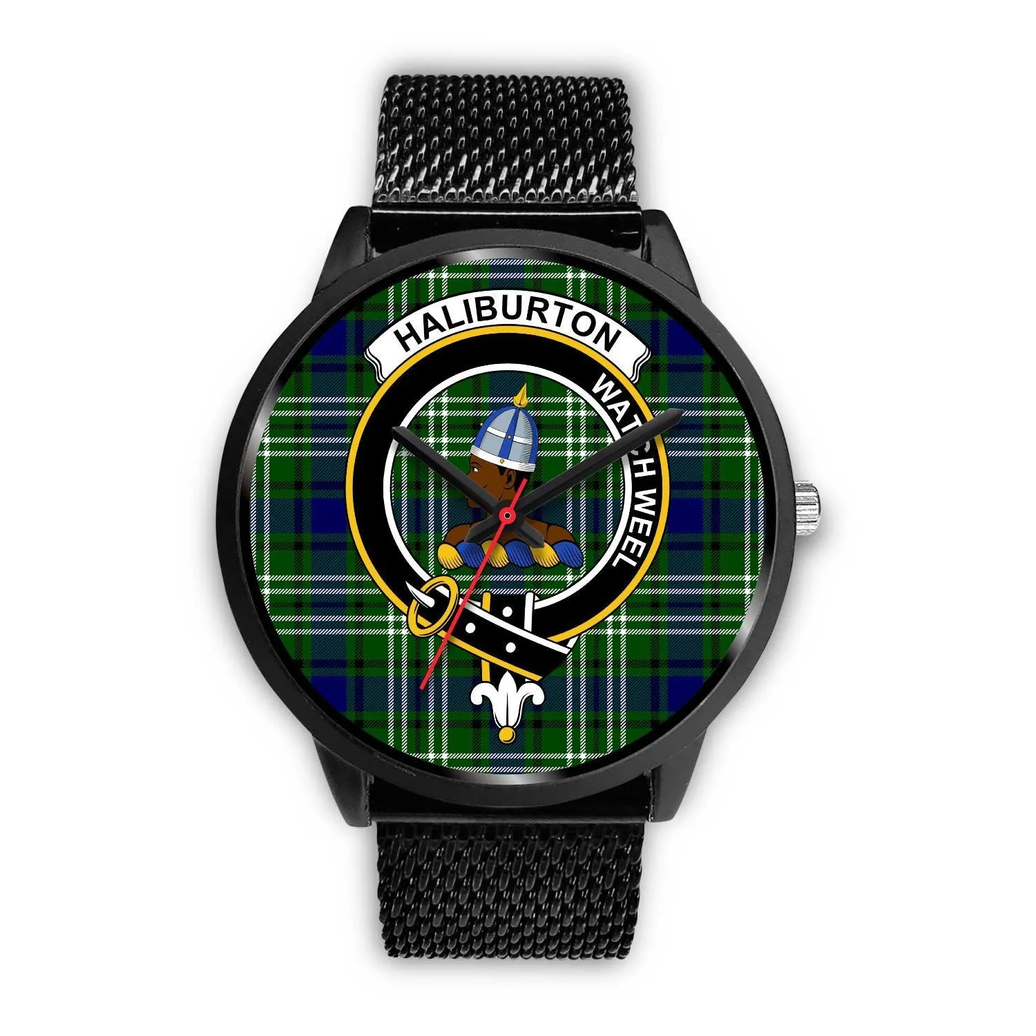 Haliburton Clan Badge Tartan Black Watch