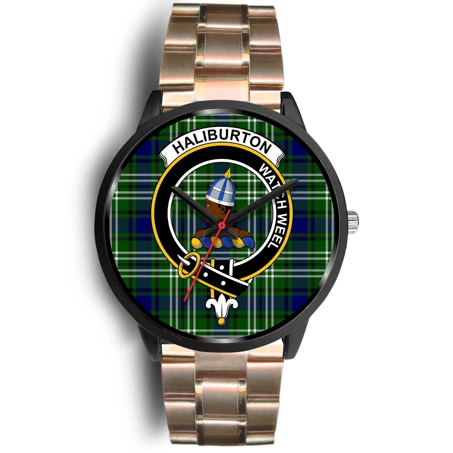 Haliburton Clan Badge Tartan Black Watch