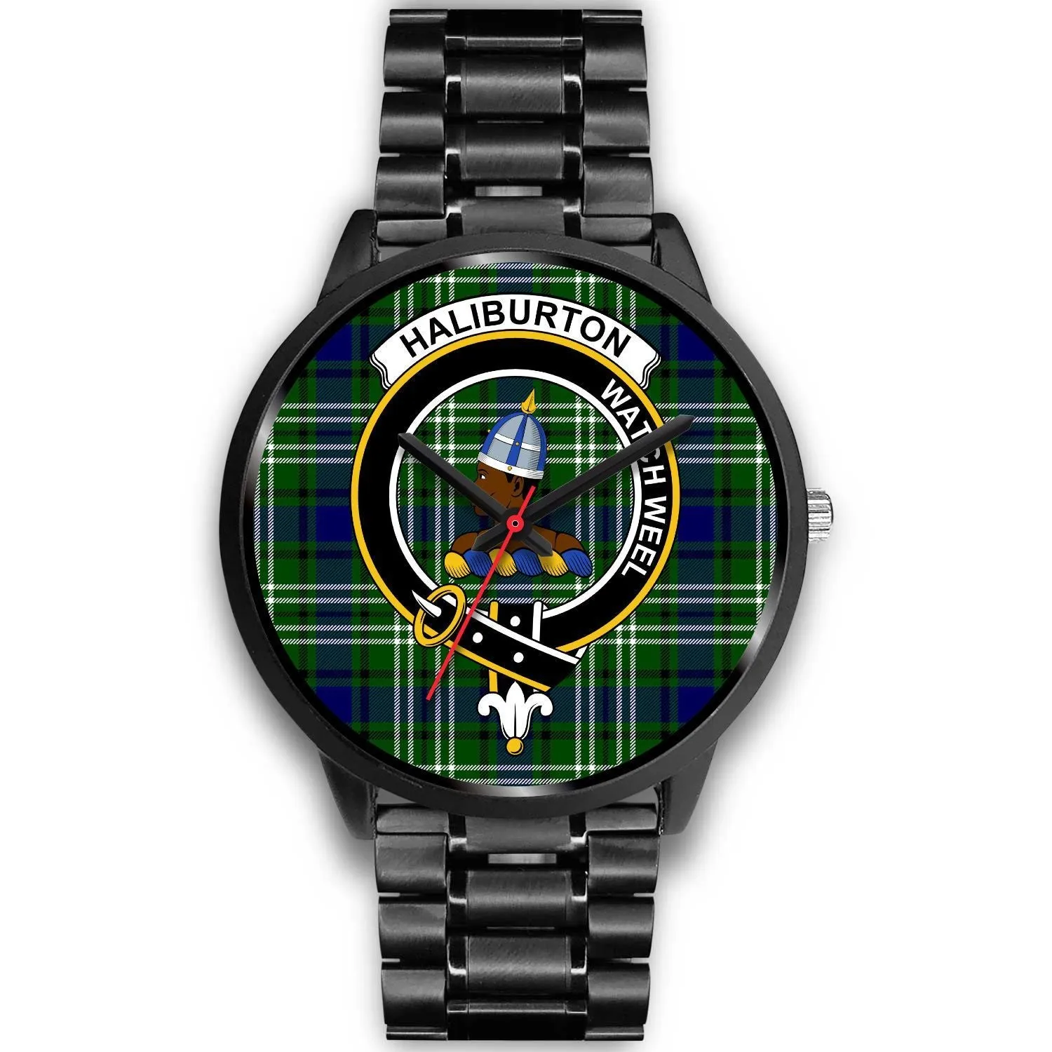 Haliburton Clan Badge Tartan Black Watch