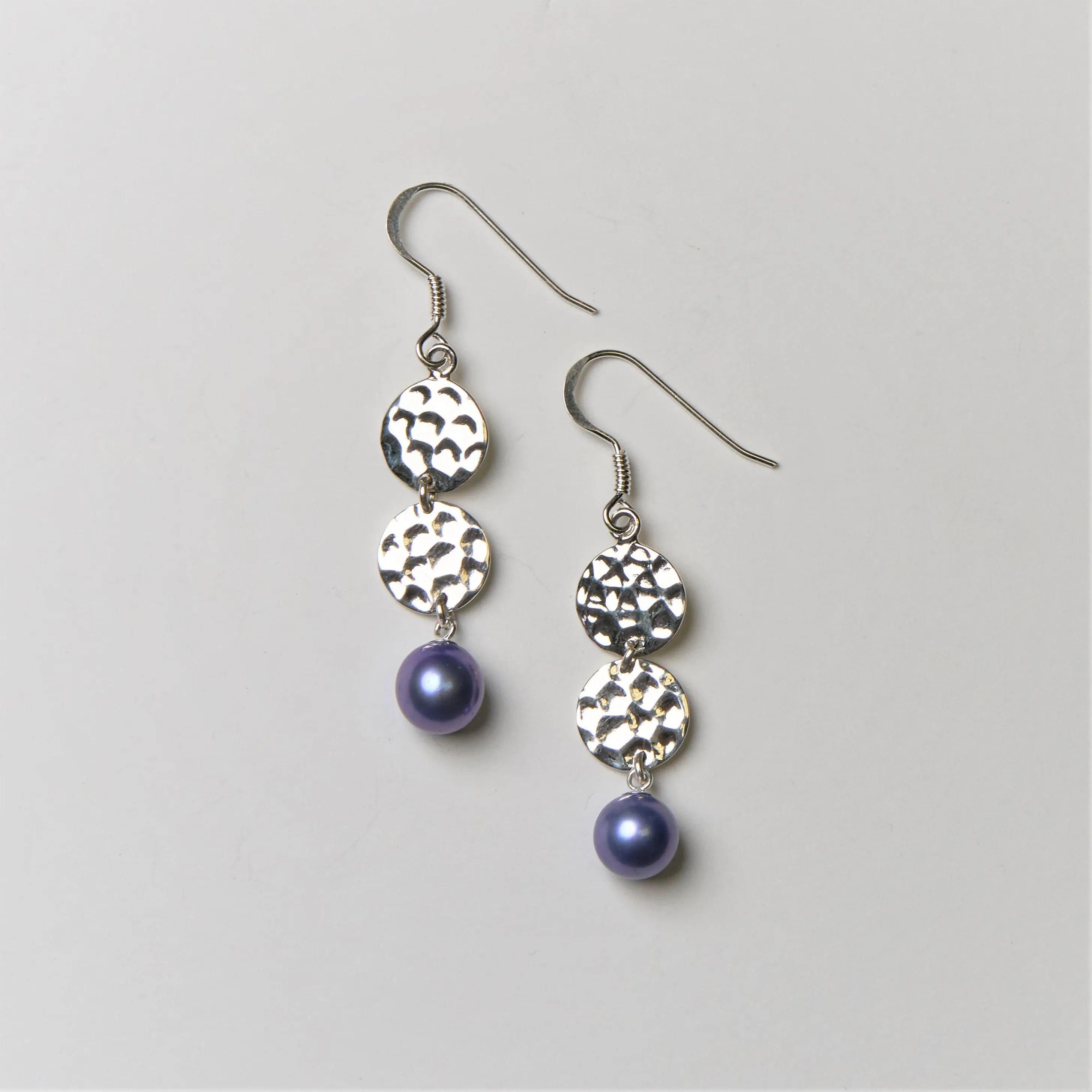 Hammered Round Earrings