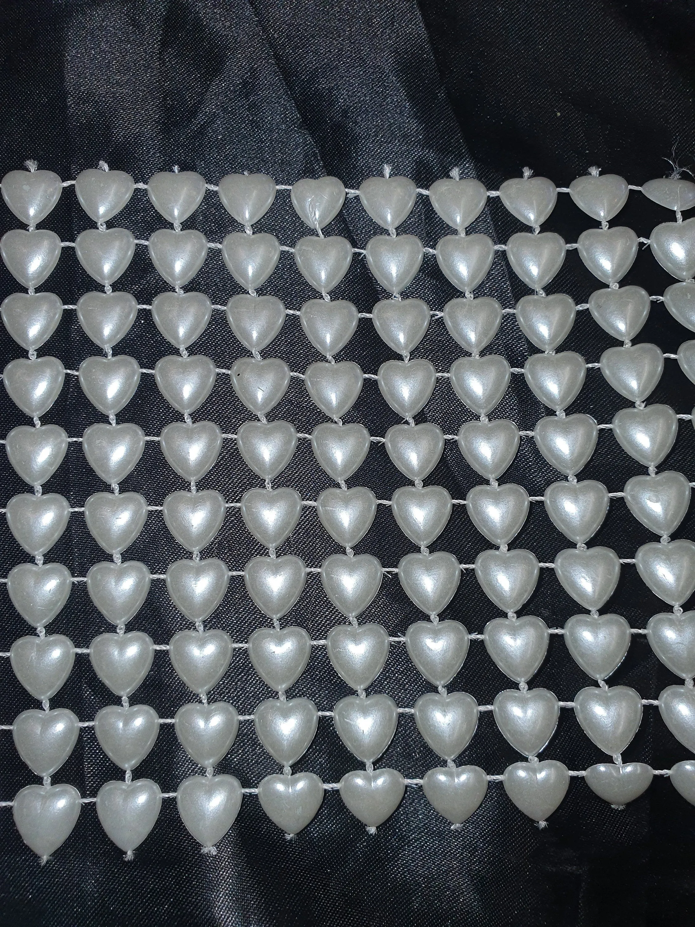 Heart ribbon, Pearl effect ribbon banding  cake ribbon  many widths  1 meter.