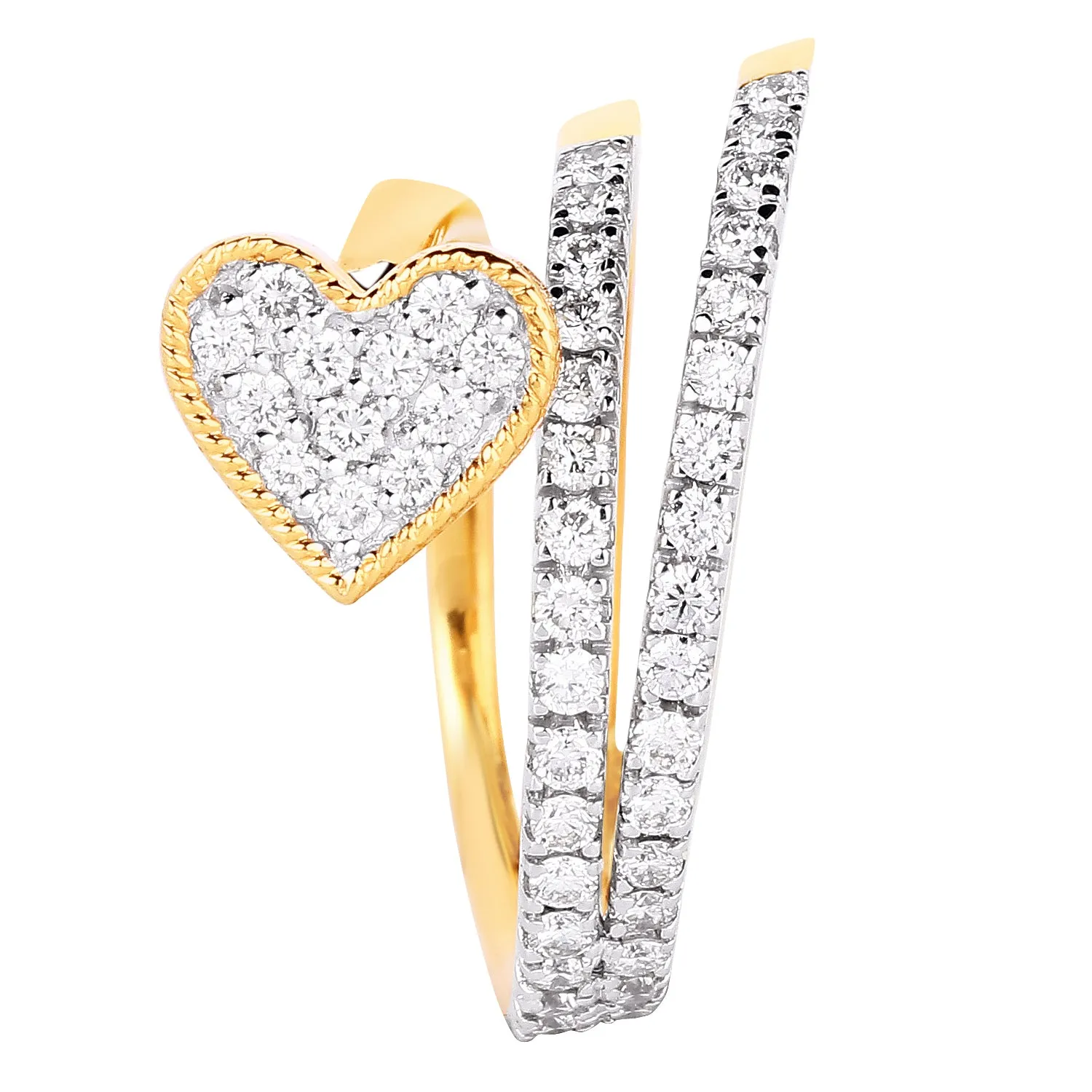 Heart Spiral Ring For Women : IJLR-2273