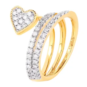 Heart Spiral Ring For Women : IJLR-2273