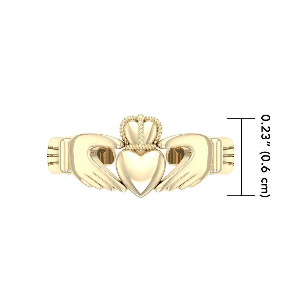 Irish Claddagh Gold Vermeil Toe Ring VTR226