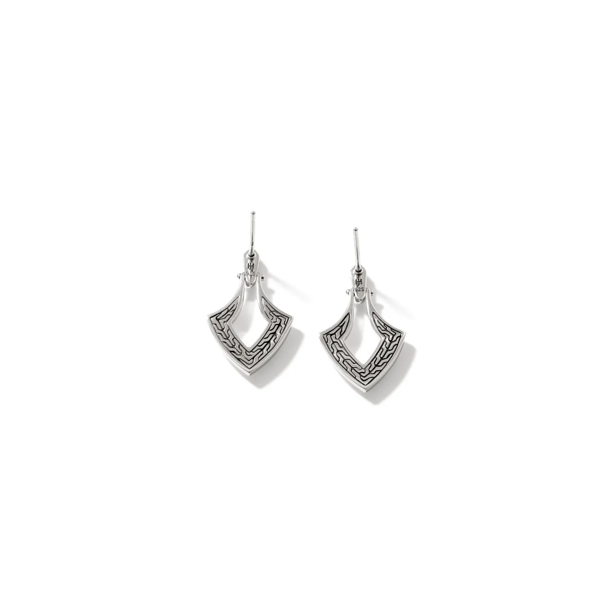 John Hardy Classic Chain Sterling Silver Open Drop Earrings