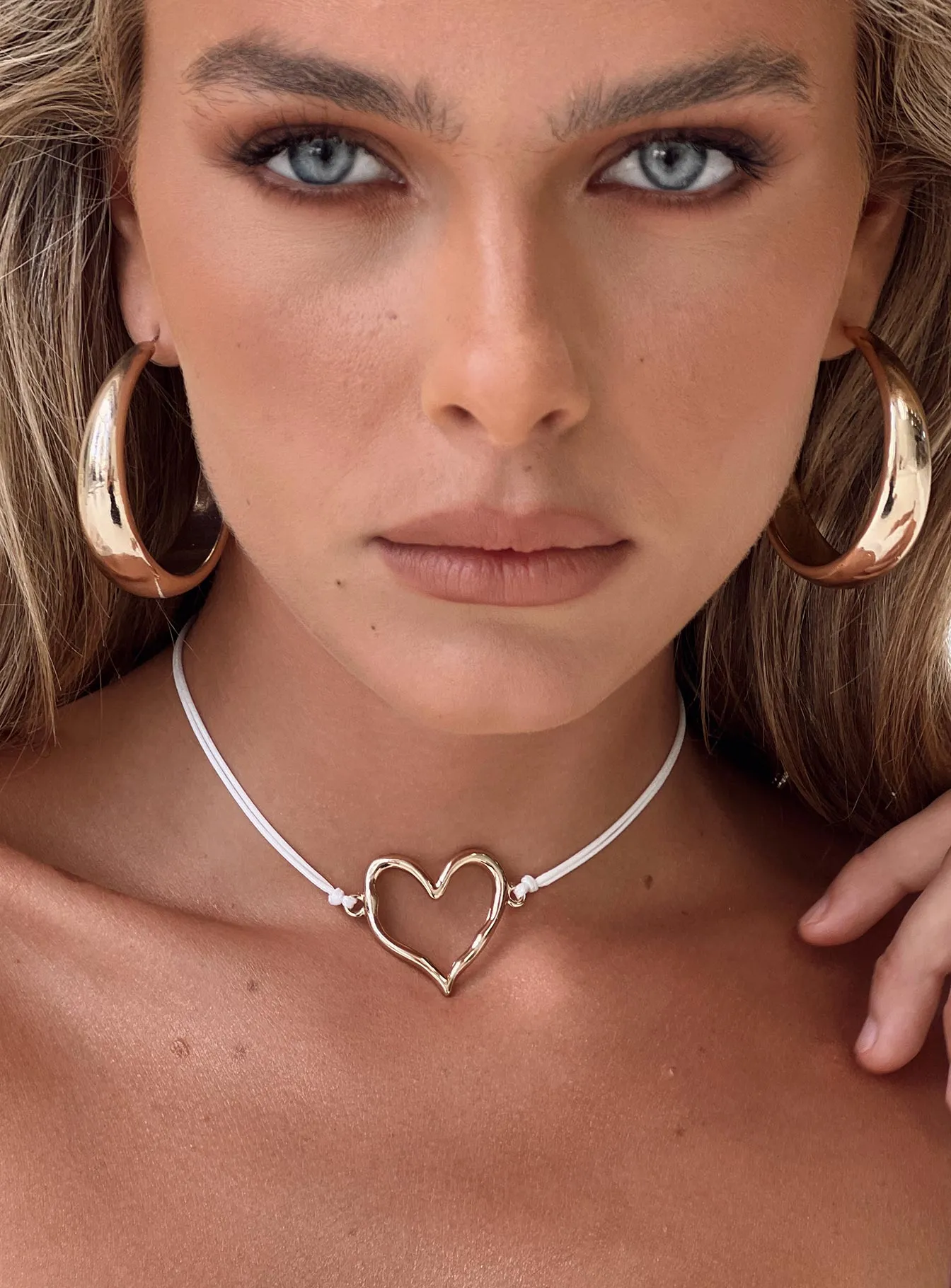 Keyra Necklace Gold / White