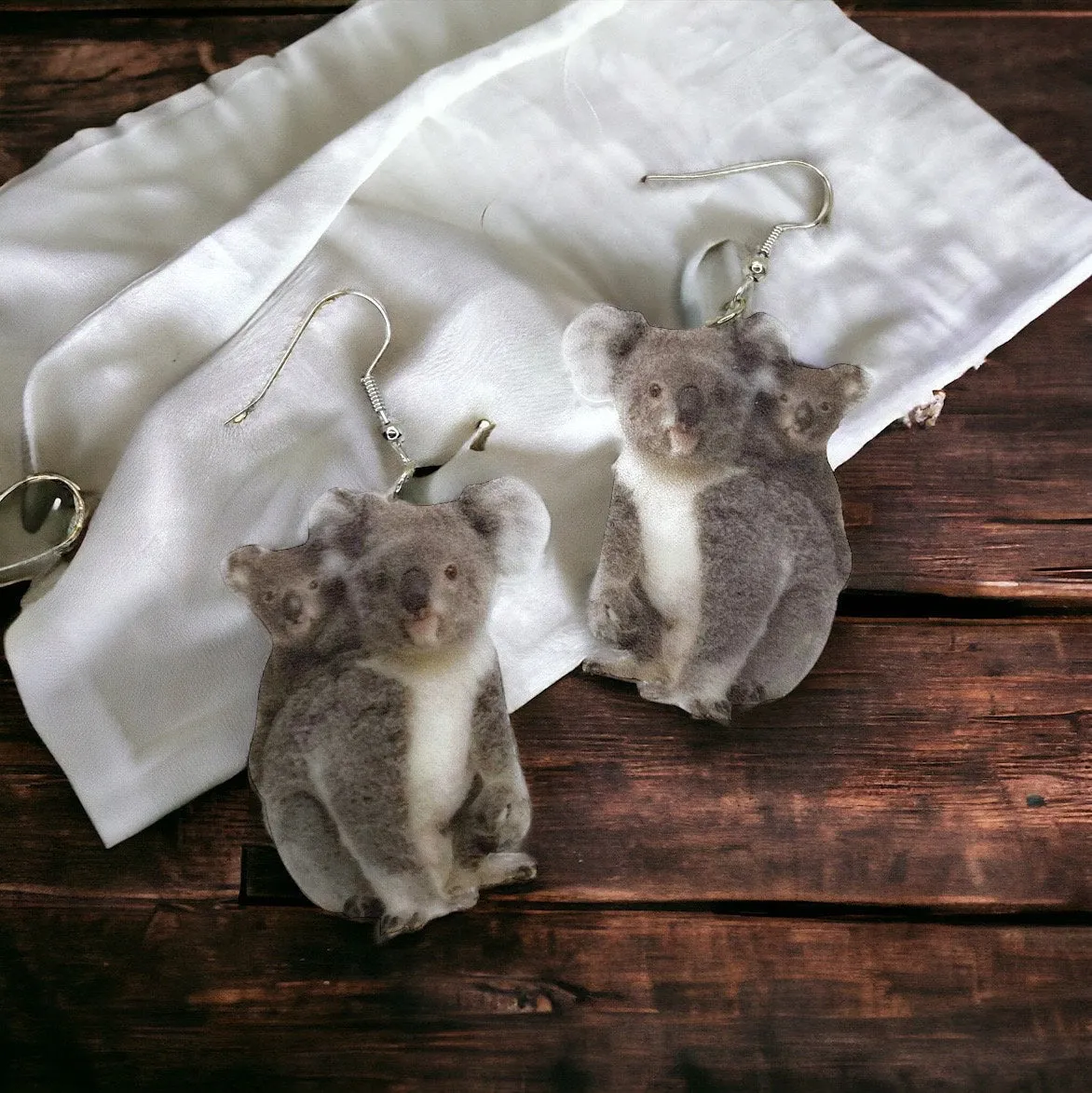 Koala Earrings - Koala Jewelry, Handmade Earrings, Handmade Jewelry, Animal Earrings, Animal Jewelry, Koala Bear, Koalas, Koala Gift