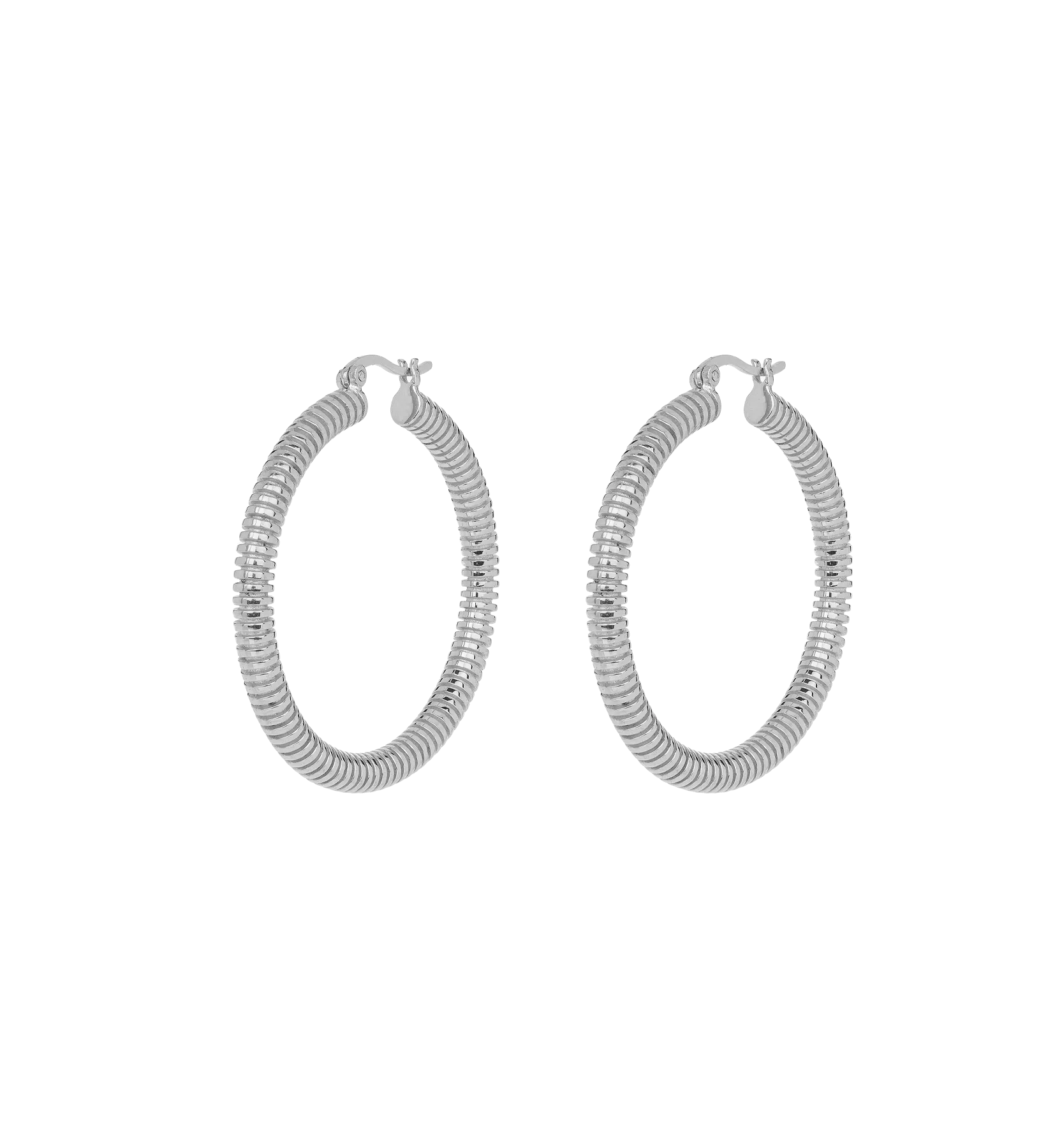 Large Spiral Hoop Earrings