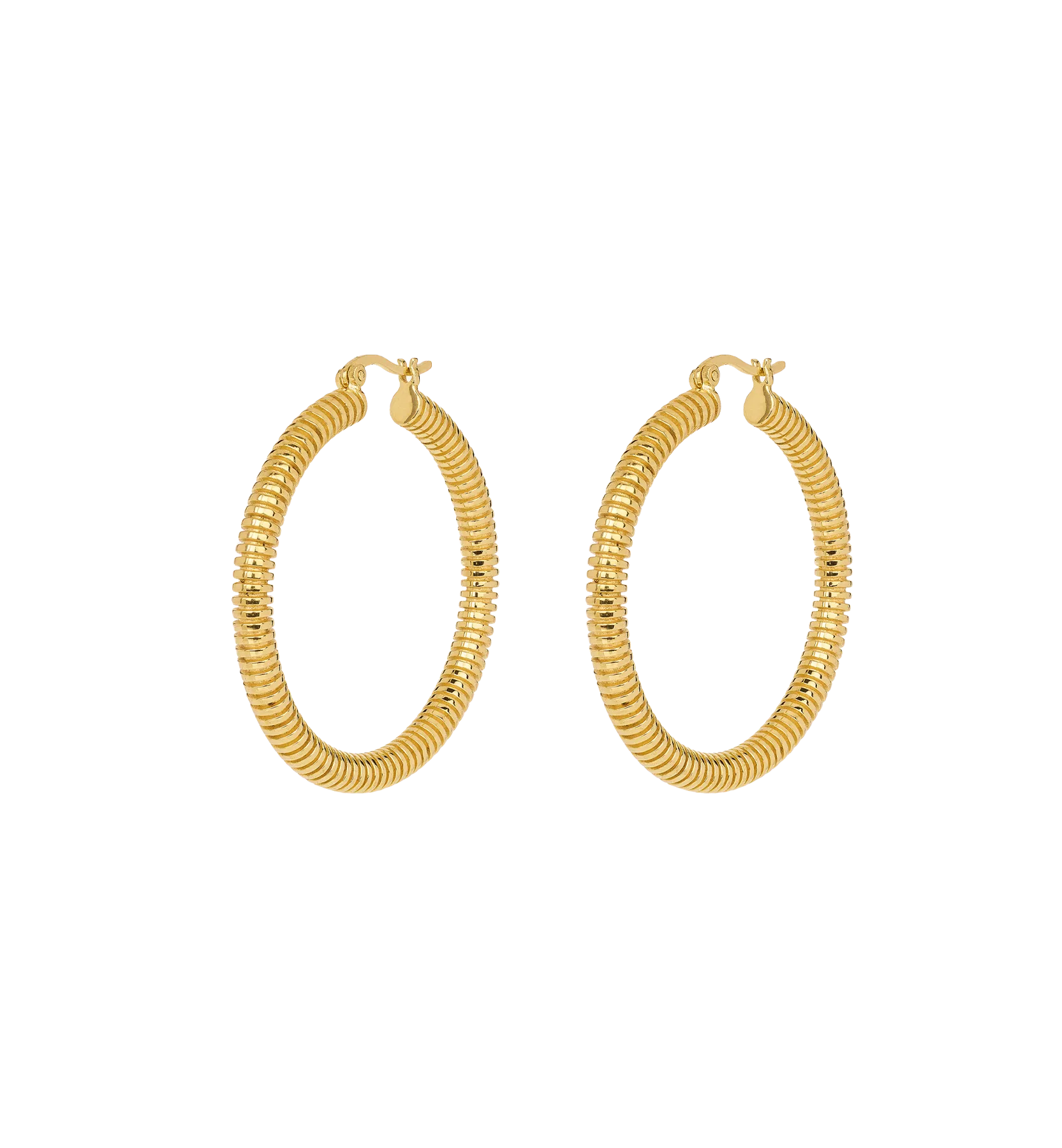 Large Spiral Hoop Earrings