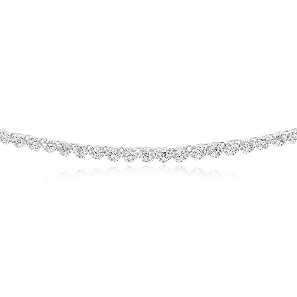 Luminesce Lab Grown Sterling Silver Necklace in 1/2 Carat Diamonds