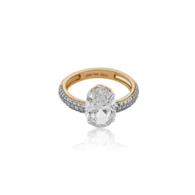 Luxurious Diamond  Ring 3.20 cts  TW 18k Gold