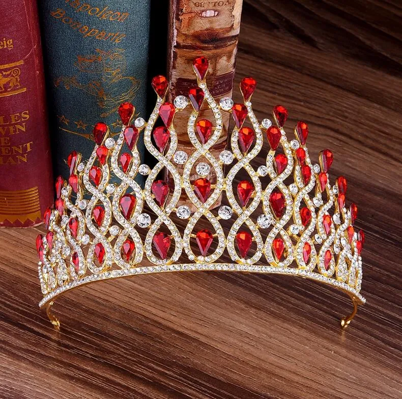 Luxury Waves of Glitter Royal Tiara-Crown for Bride or Quinceanera - Prom - Pageant