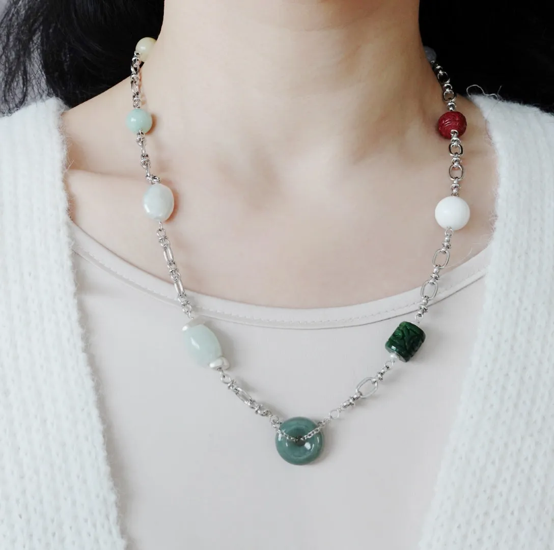 Metropolis Hermit Gem Station Necklace 21 In.