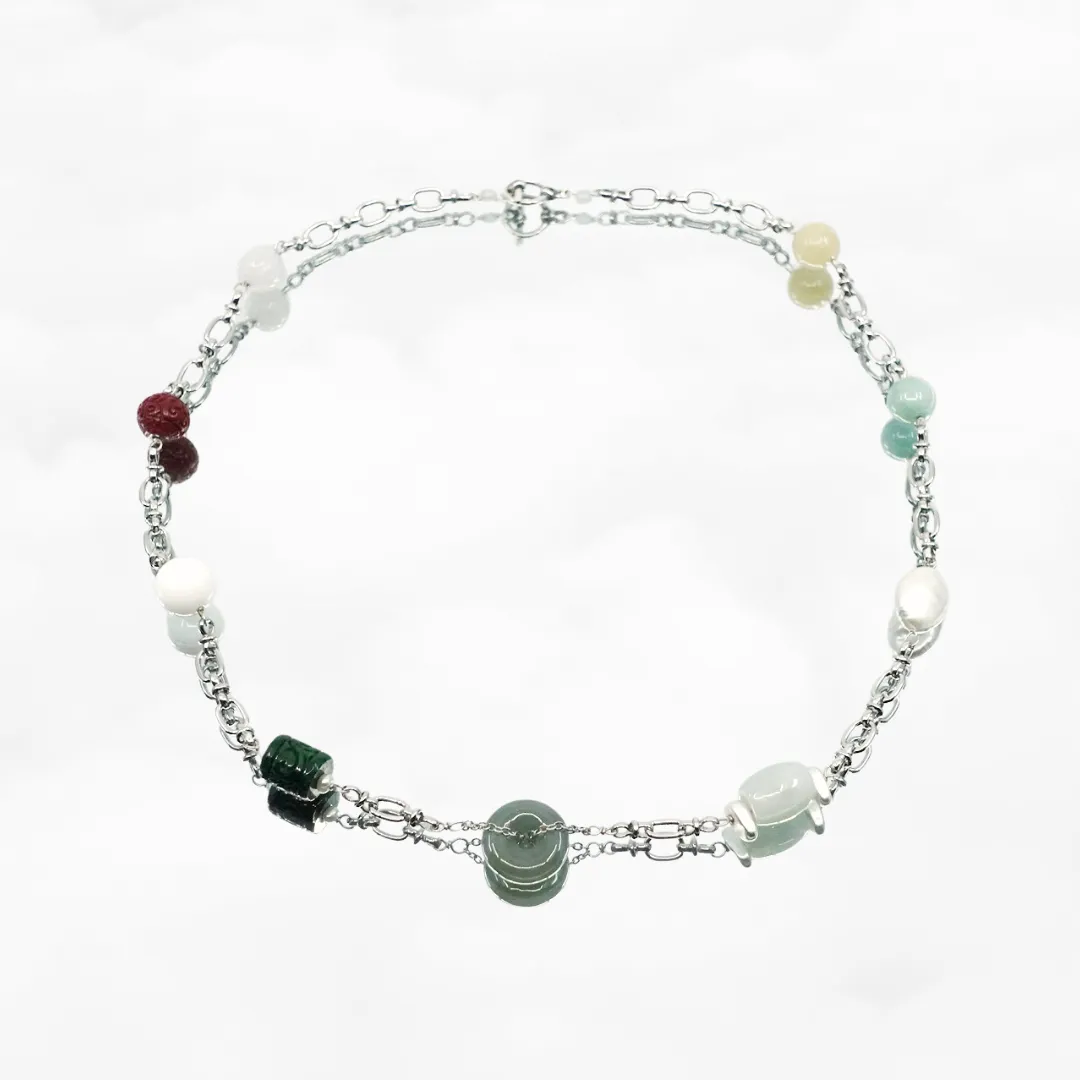 Metropolis Hermit Gem Station Necklace 21 In.