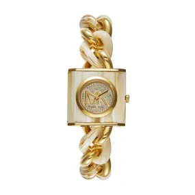 Michael Kors Mk Chain Lock Two Tone Analogue Watch MK4809