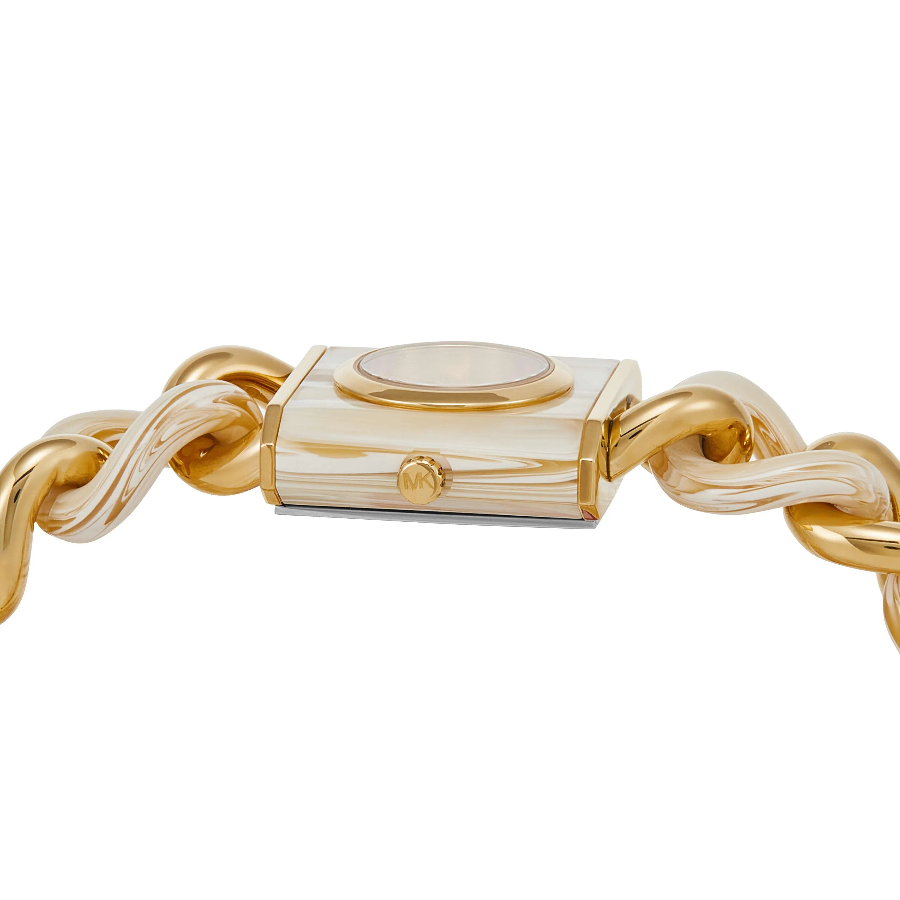 Michael Kors Mk Chain Lock Two Tone Analogue Watch MK4809