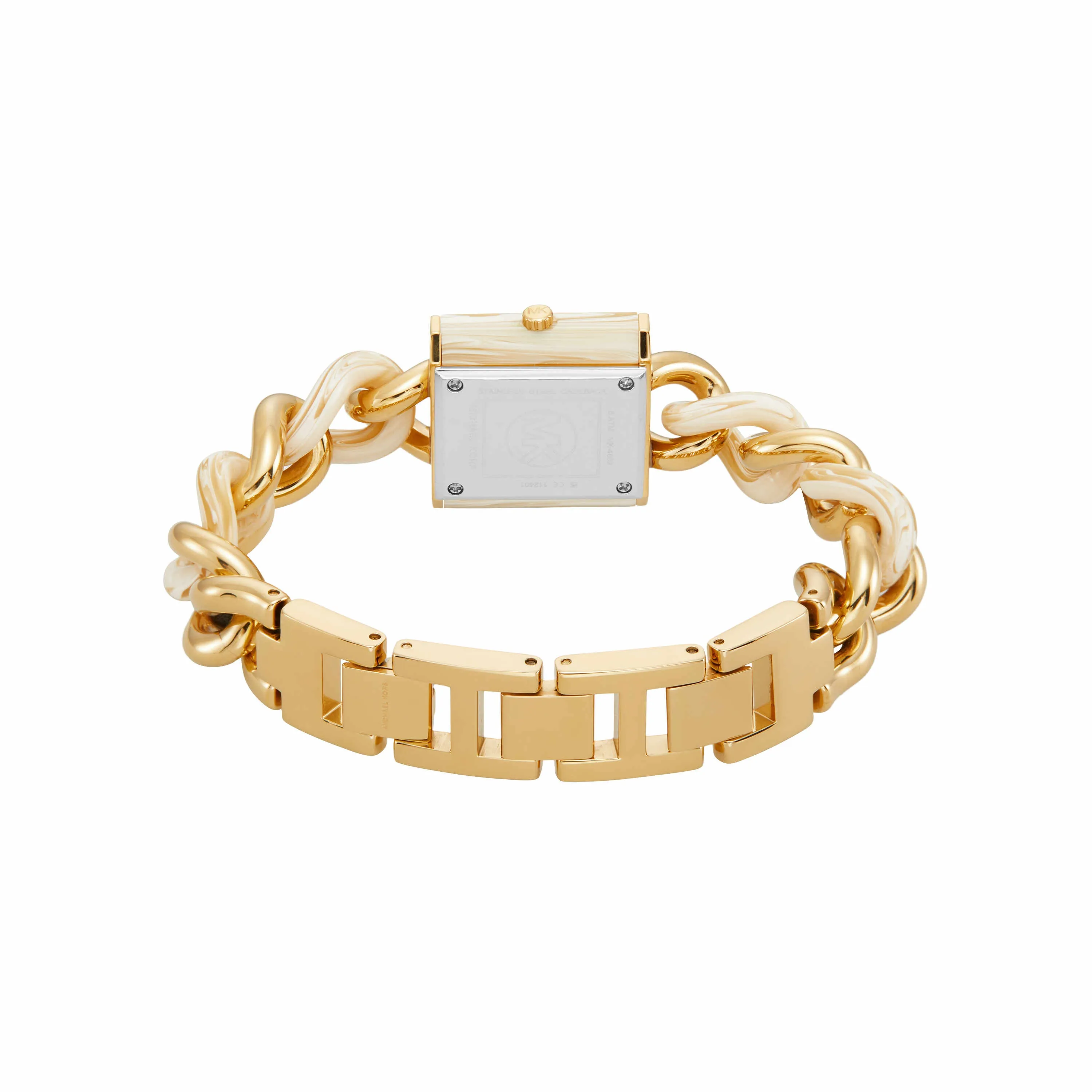 Michael Kors Mk Chain Lock Two Tone Analogue Watch MK4809