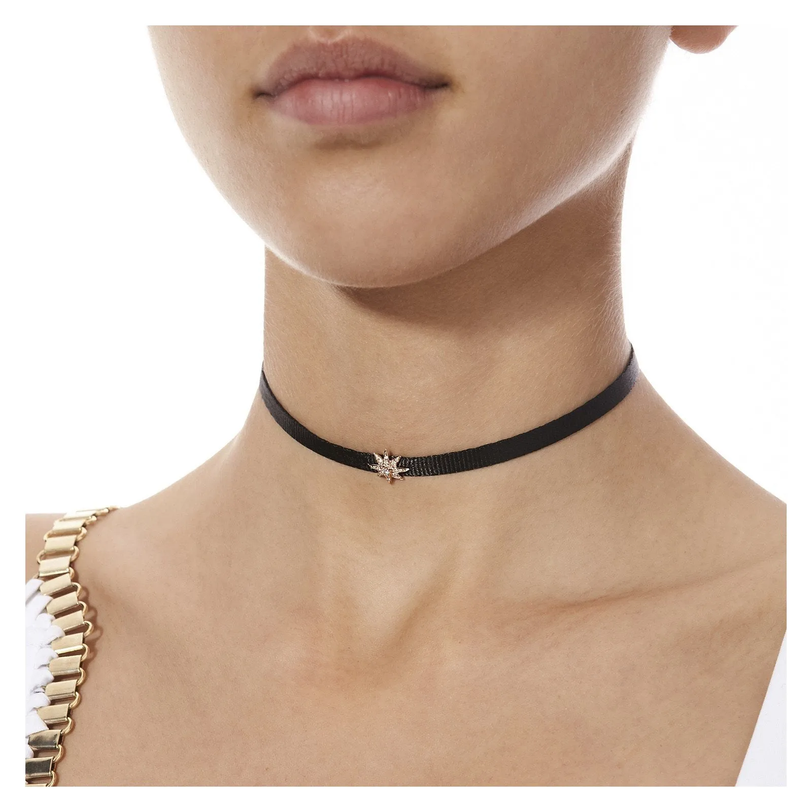 MINI STARBURST CHOKER IN ROSE GOLD