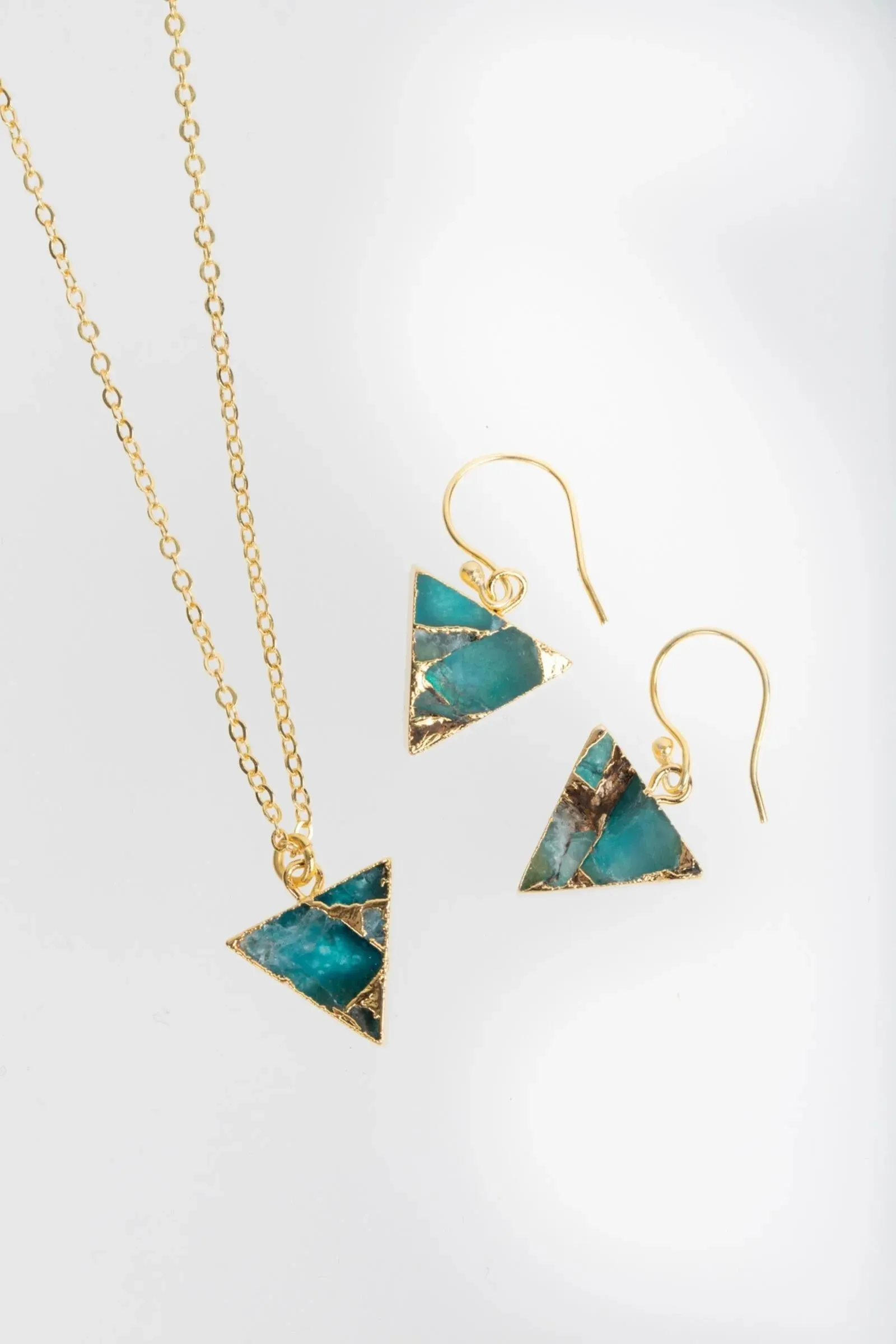 Mojave Triangle Mini Earring And Necklace Set