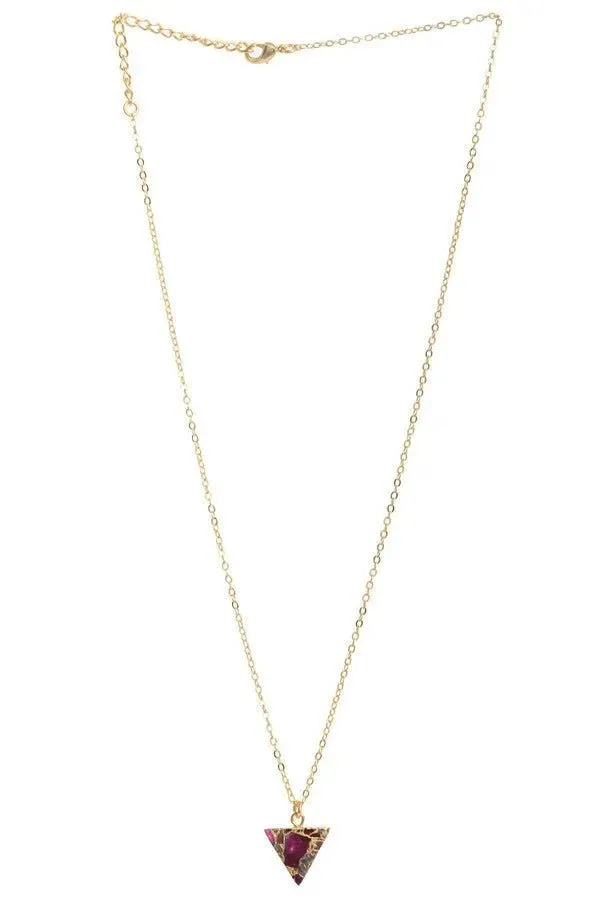 Mojave Triangle Mini Earring And Necklace Set