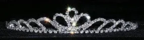 Morning Glory Silver Rhinestone 1" Tiara