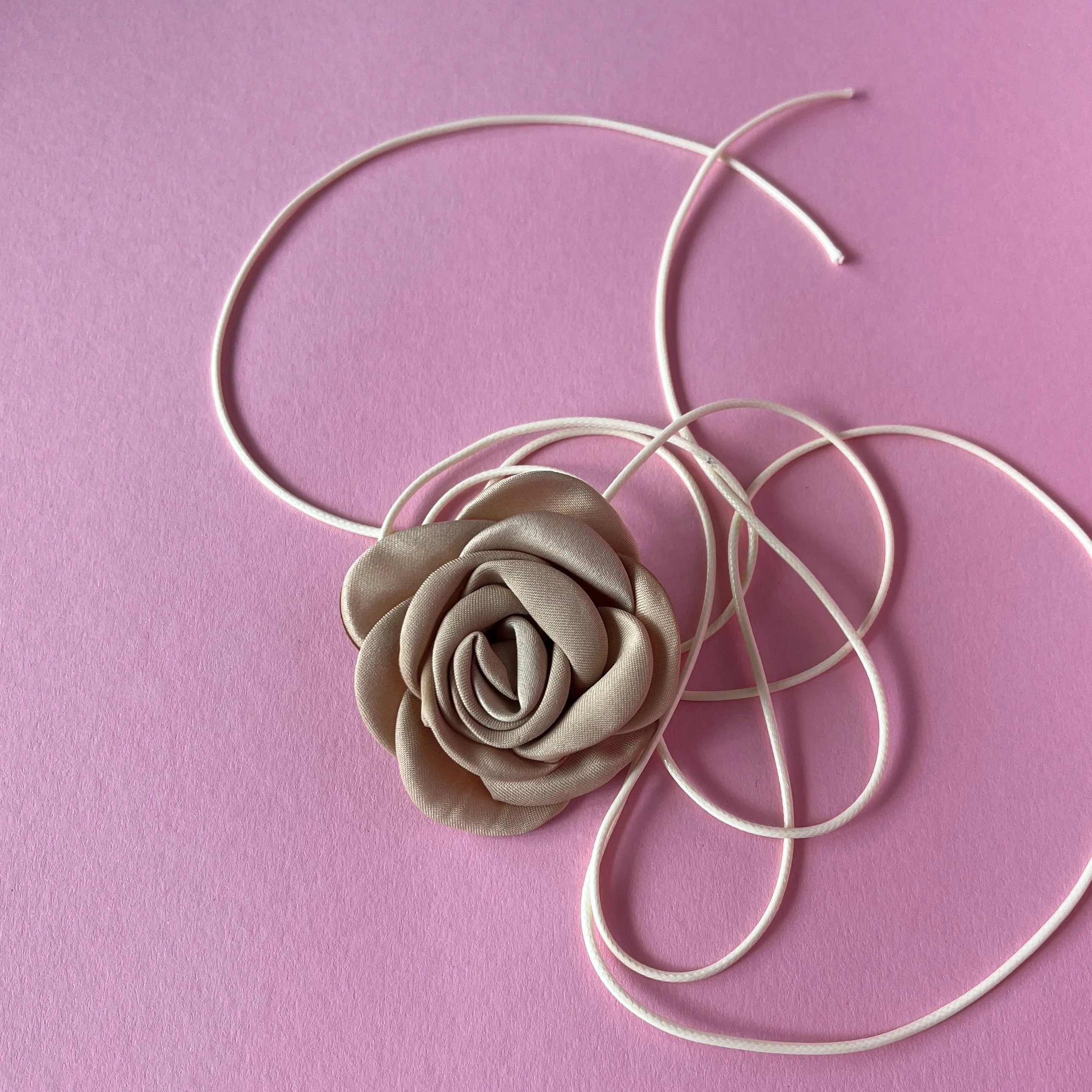 Multiflower - Satin - 6 cm - Beige