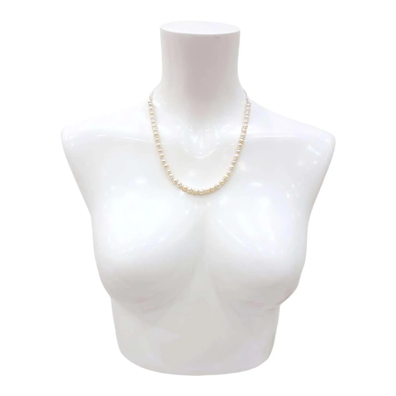 Necklace - Pearl Chain (Cream) by Tiny Aloha