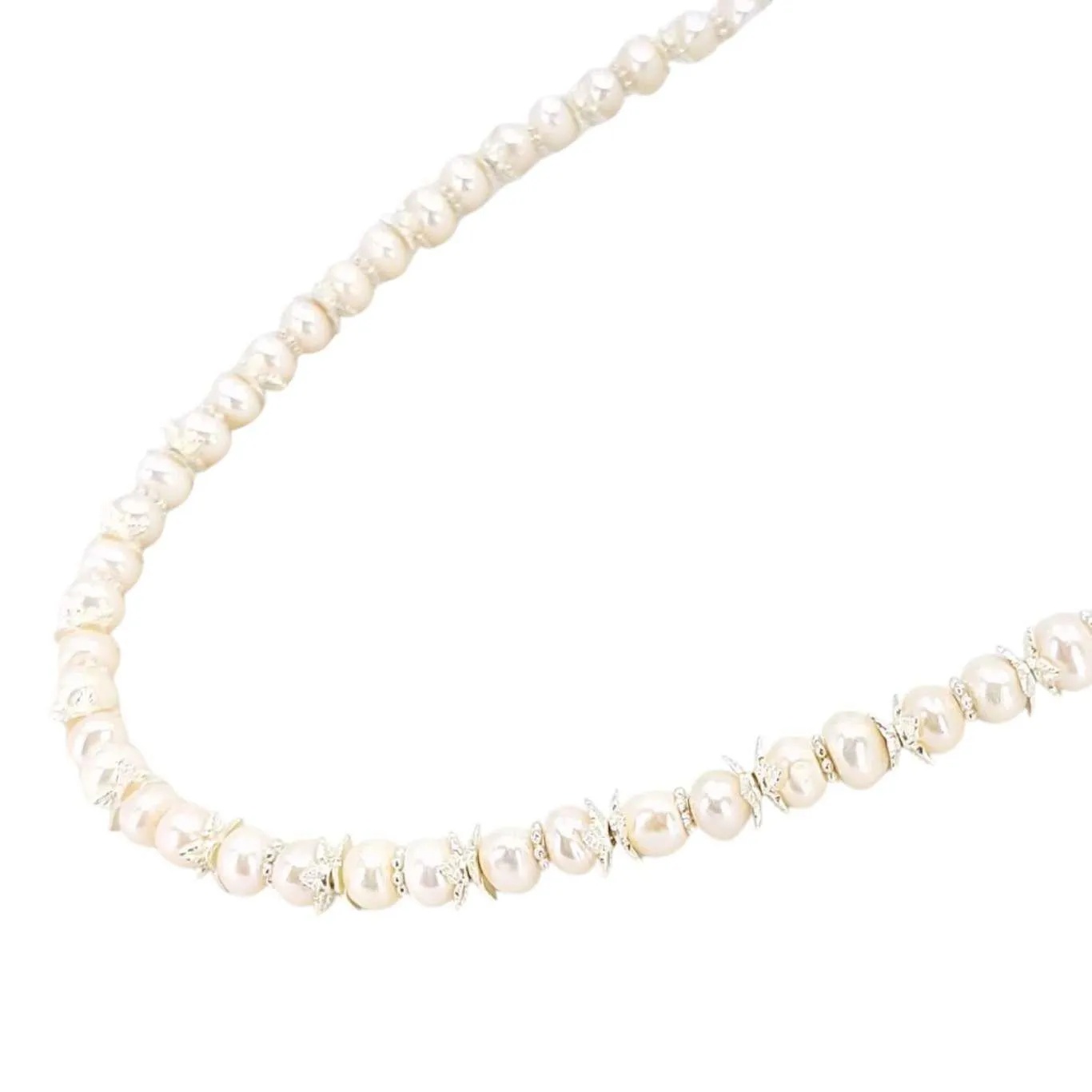 Necklace - Pearl Chain (Cream) by Tiny Aloha