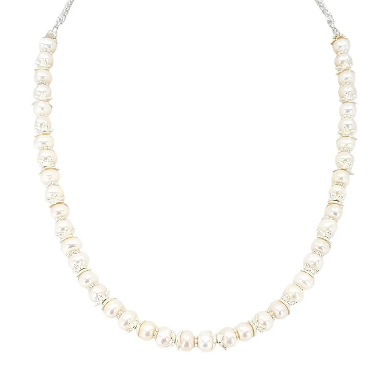 Necklace - Pearl Chain (Cream) by Tiny Aloha