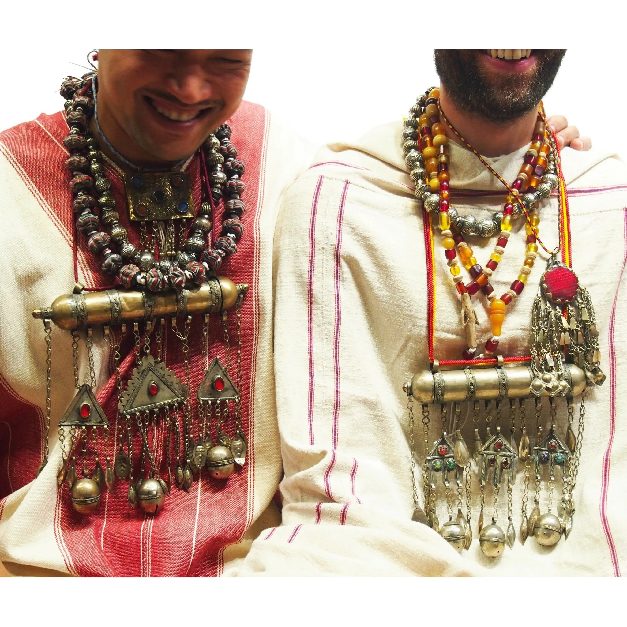 Nepali Plastic Resin "Amber" Bead Necklaces