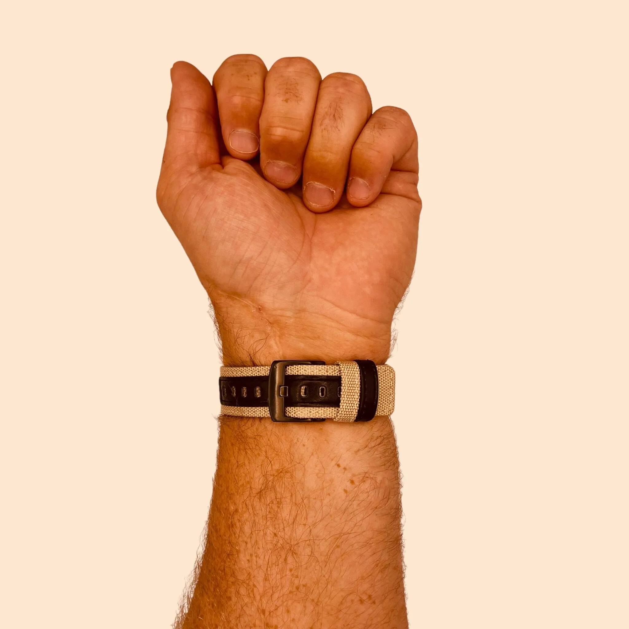 Nylon and Leather Watch Straps Compatible with LG Watch