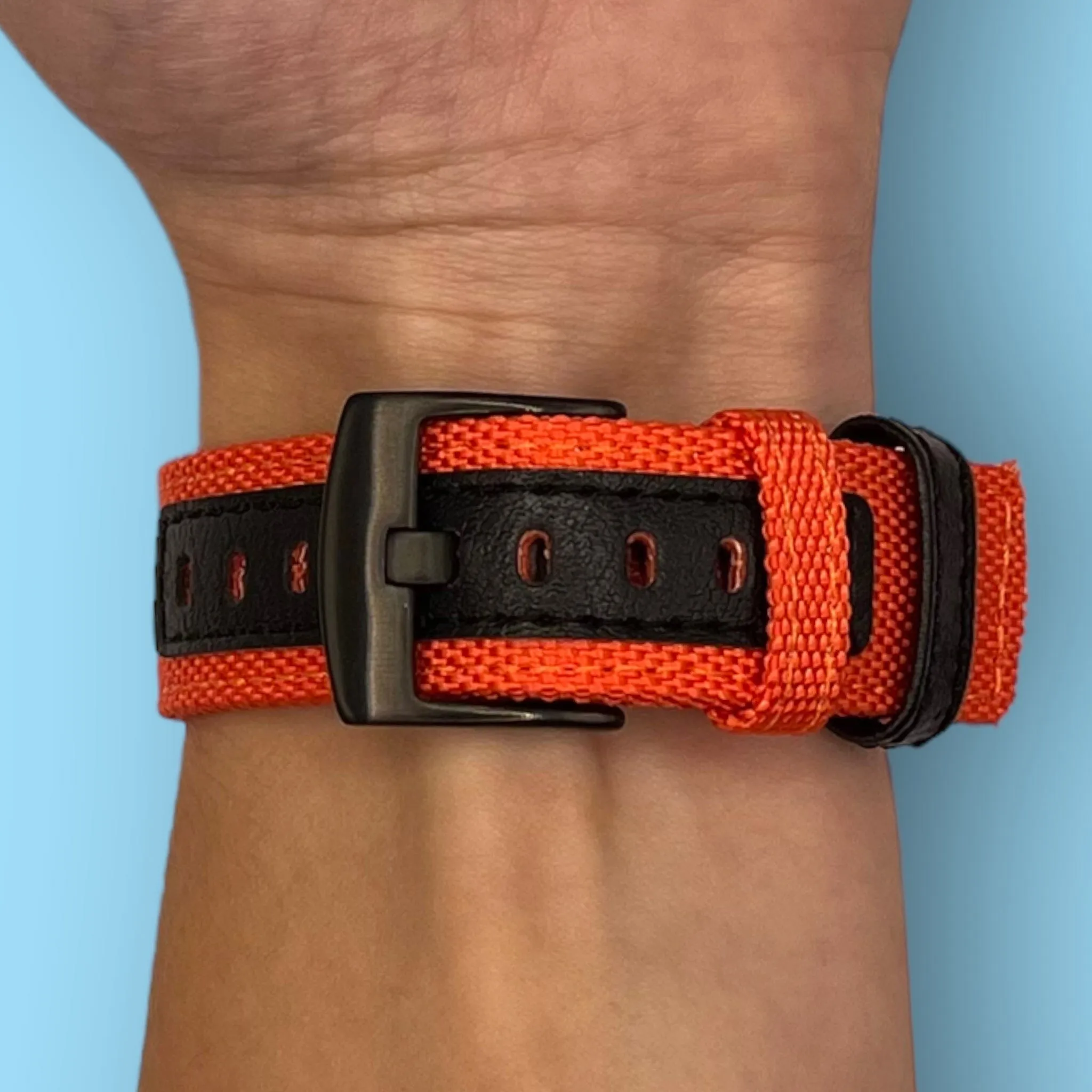Nylon and Leather Watch Straps Compatible with LG Watch