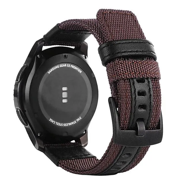 Nylon and Leather Watch Straps Compatible with LG Watch