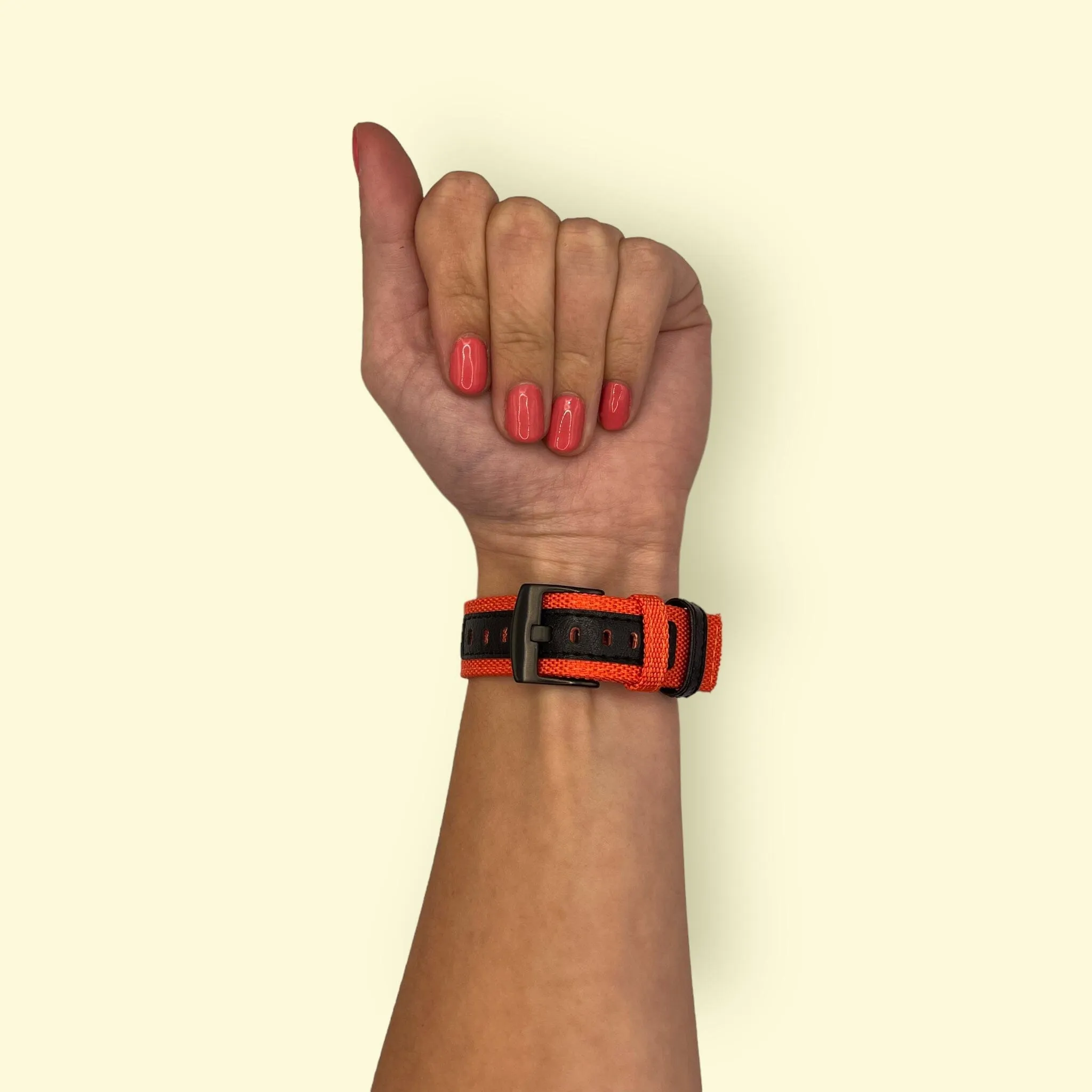 Nylon and Leather Watch Straps Compatible with LG Watch