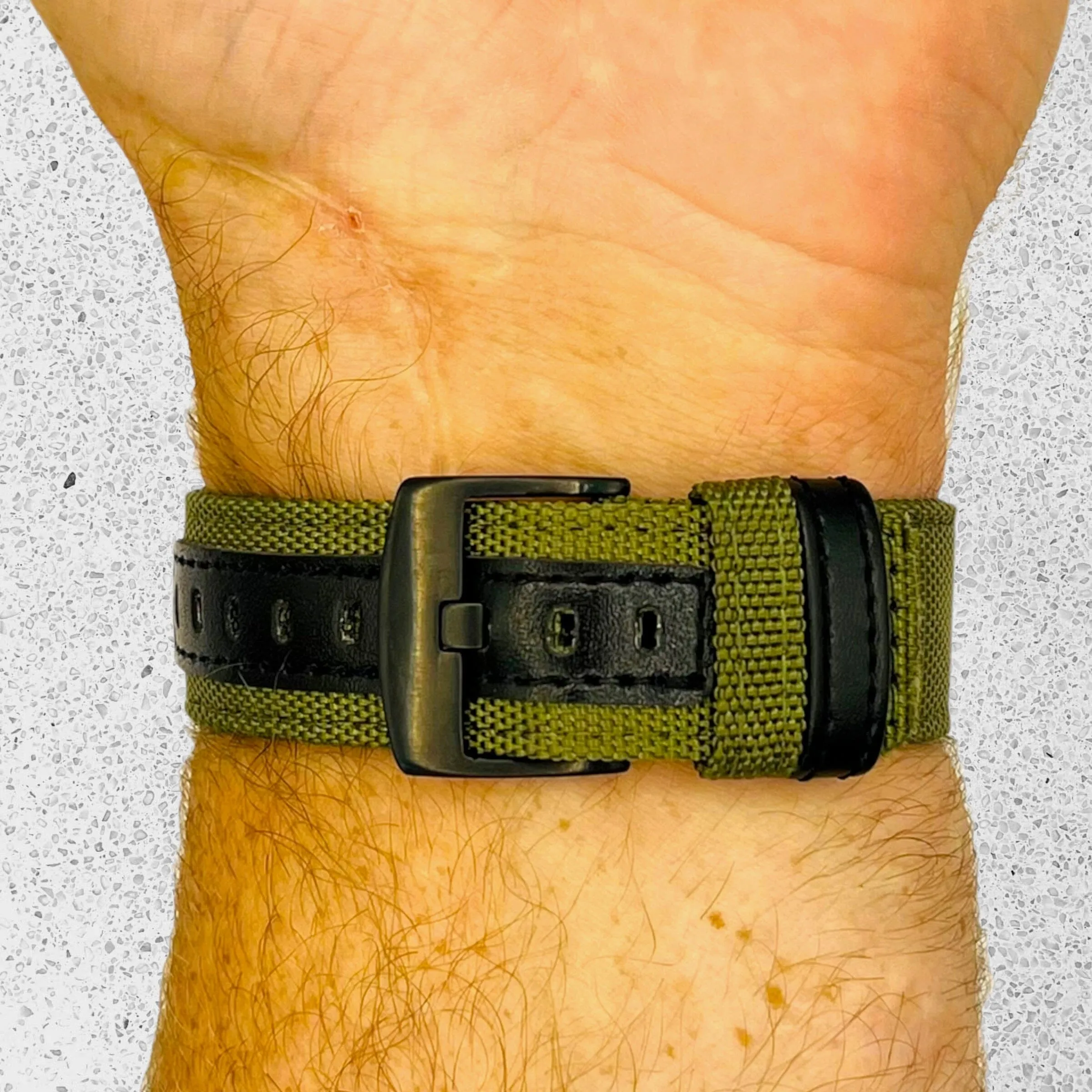 Nylon and Leather Watch Straps Compatible with LG Watch