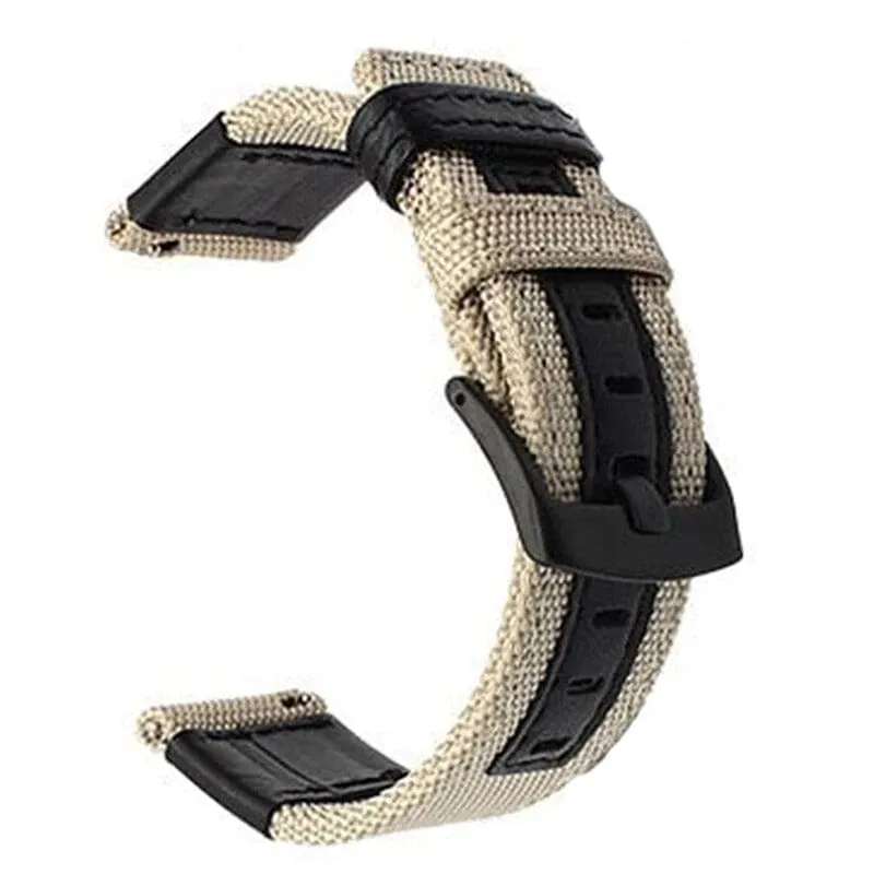 Nylon and Leather Watch Straps Compatible with LG Watch