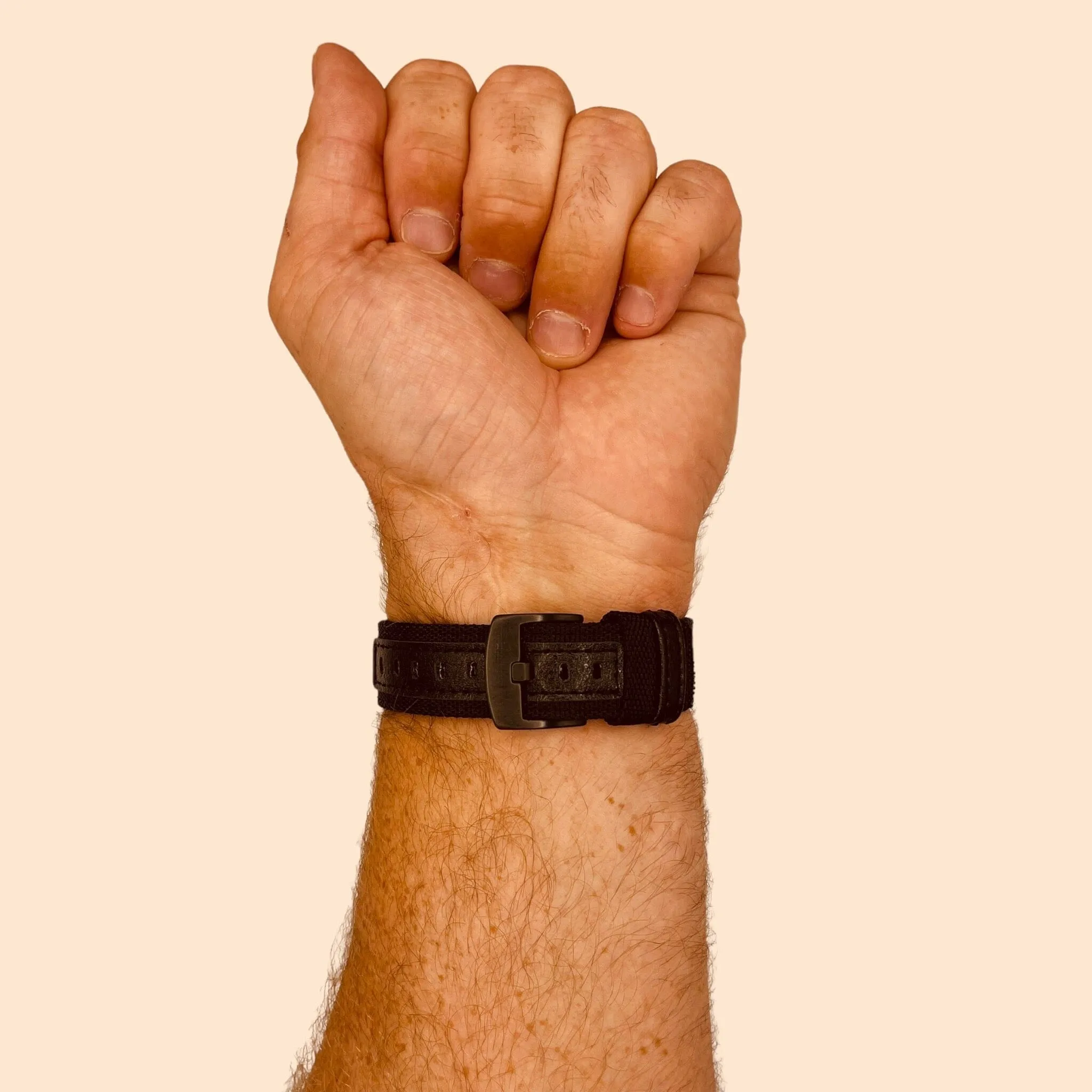 Nylon and Leather Watch Straps Compatible with LG Watch