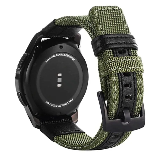 Nylon and Leather Watch Straps Compatible with LG Watch