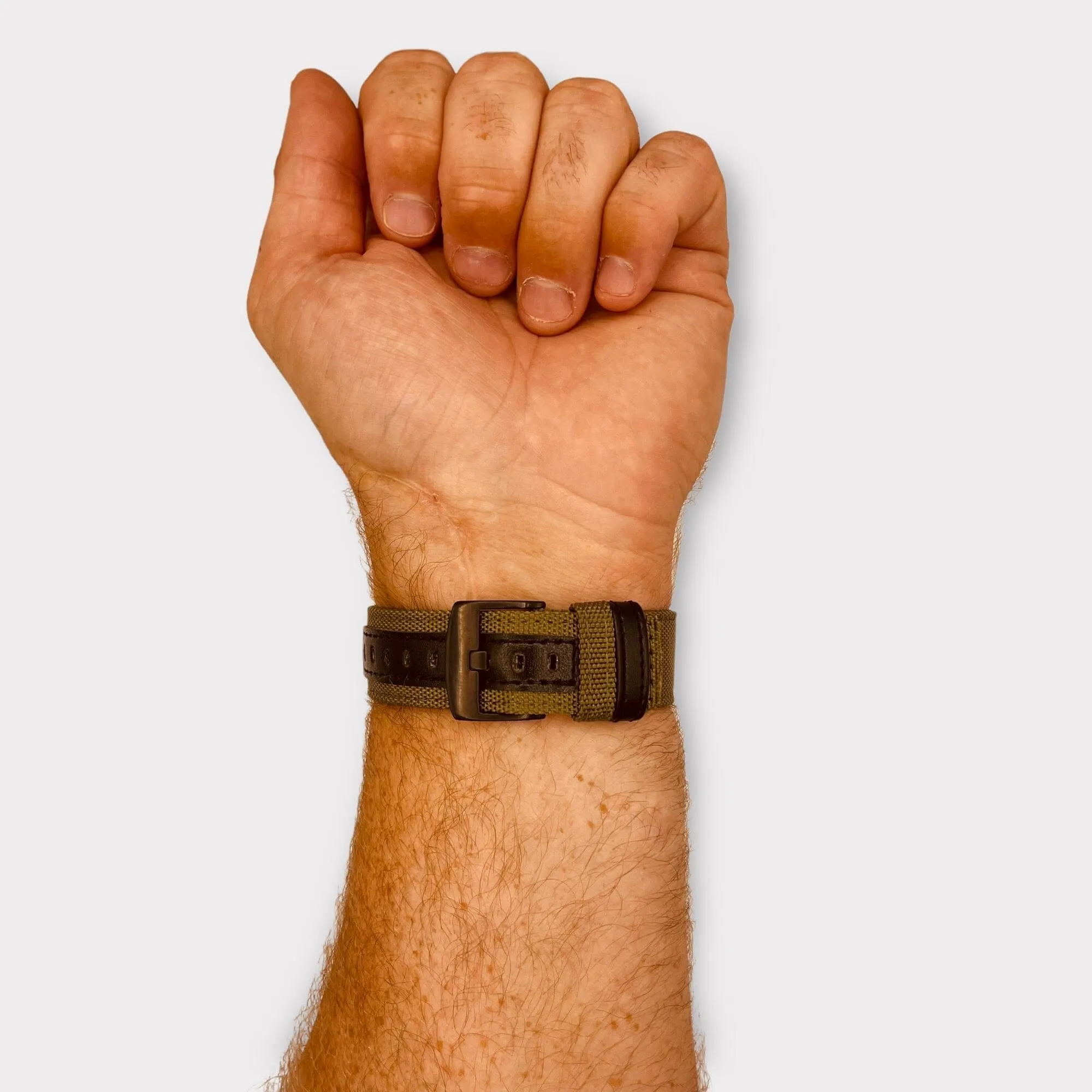 Nylon and Leather Watch Straps Compatible with LG Watch