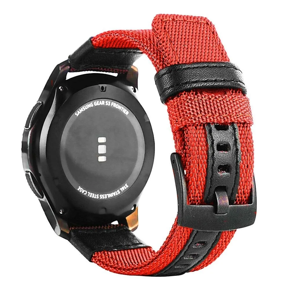 Nylon and Leather Watch Straps Compatible with LG Watch