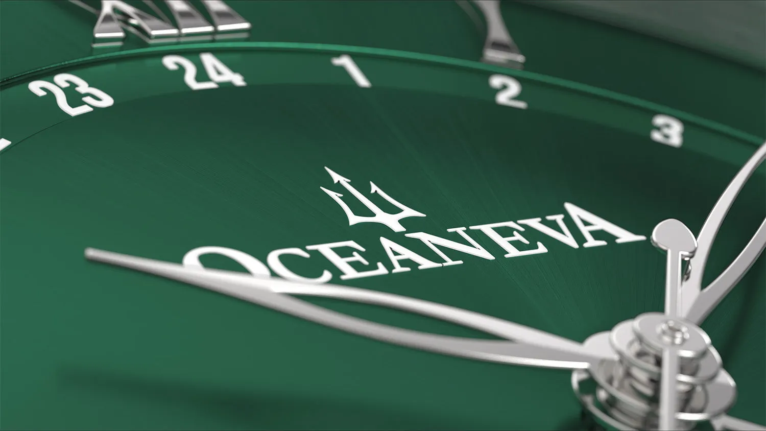 Oceaneva Men's OceanTrek GMT Automatic 200m Leather Green Watch