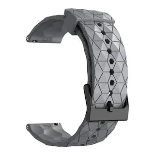Olympic 22mm Range compatible Silicone Football Pattern Watch Straps