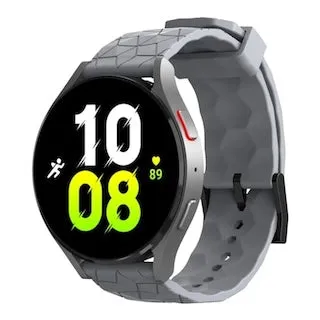 Olympic 22mm Range compatible Silicone Football Pattern Watch Straps
