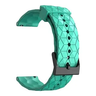 Olympic 22mm Range compatible Silicone Football Pattern Watch Straps