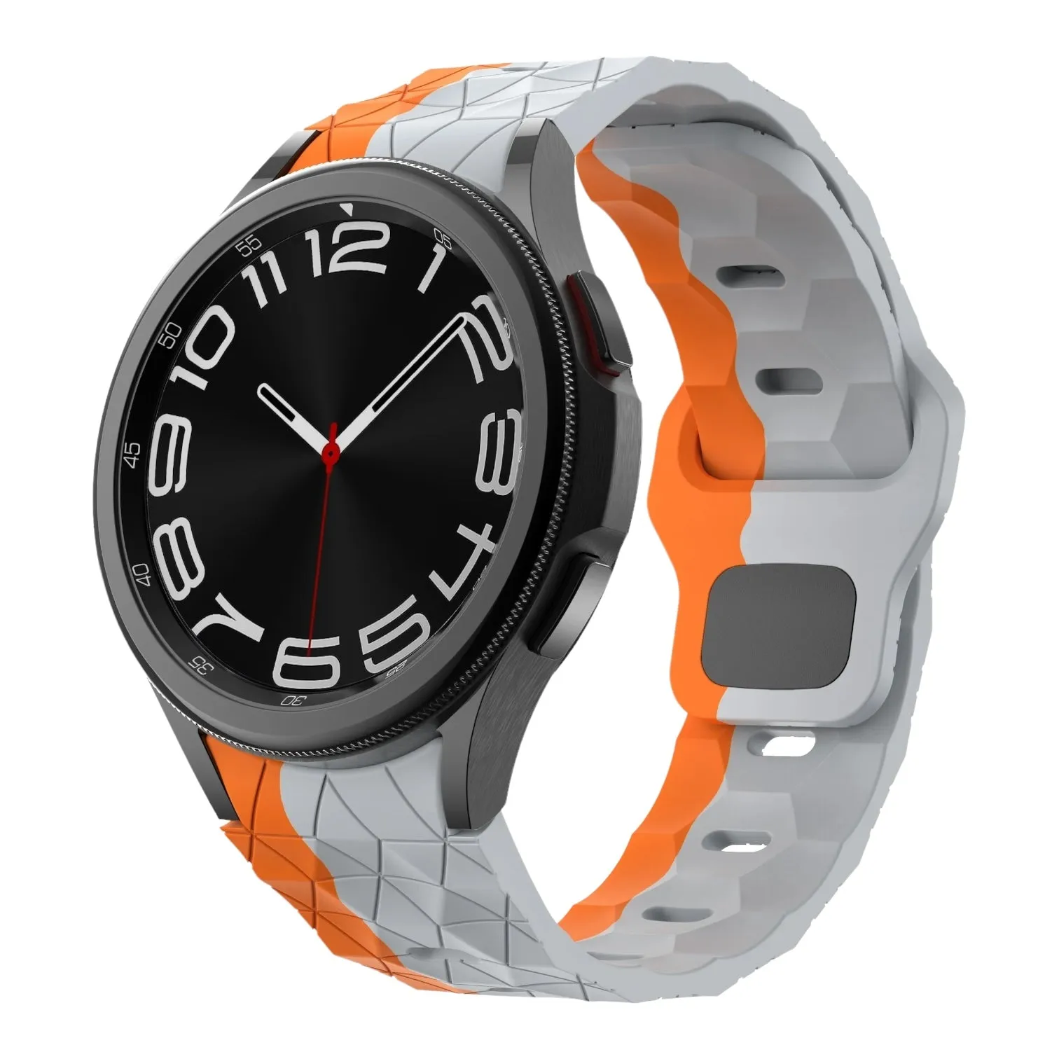 Olympic 22mm Range compatible Silicone Football Pattern Watch Straps