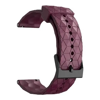 Olympic 22mm Range compatible Silicone Football Pattern Watch Straps