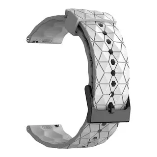 Olympic 22mm Range compatible Silicone Football Pattern Watch Straps