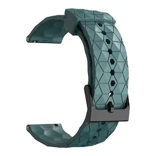 Olympic 22mm Range compatible Silicone Football Pattern Watch Straps