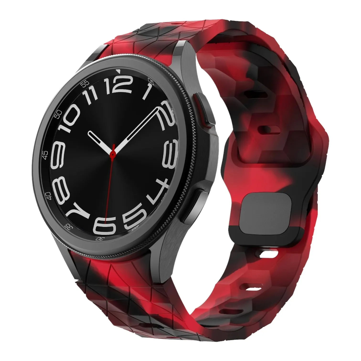Olympic 22mm Range compatible Silicone Football Pattern Watch Straps
